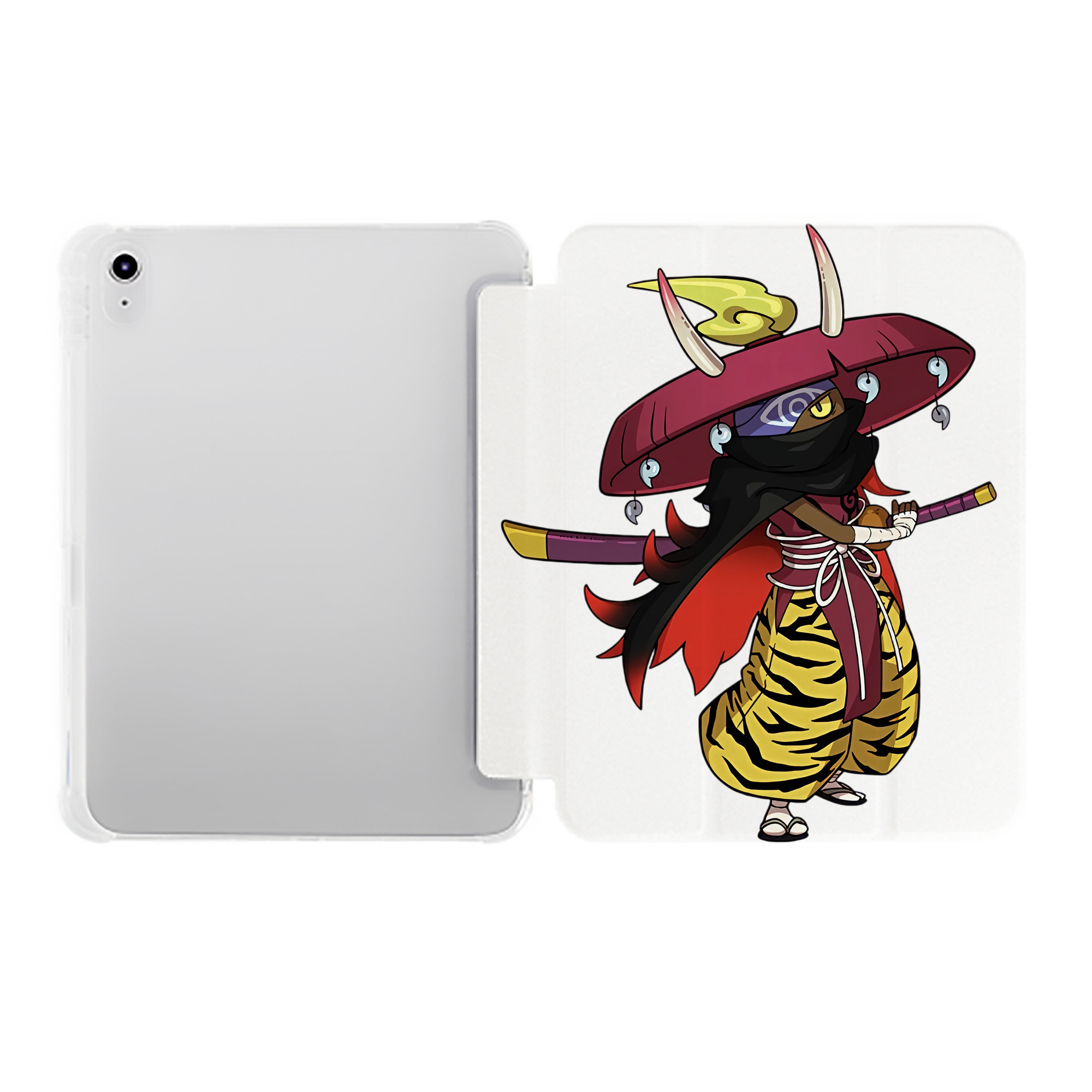 （画像用） 妖怪ウォッチ Yo-kai Watch IPad ケース ペン収納付き 三つ折りスタンド PUレザー×シリコン 対応機種9.5/10.5/10.9インチ